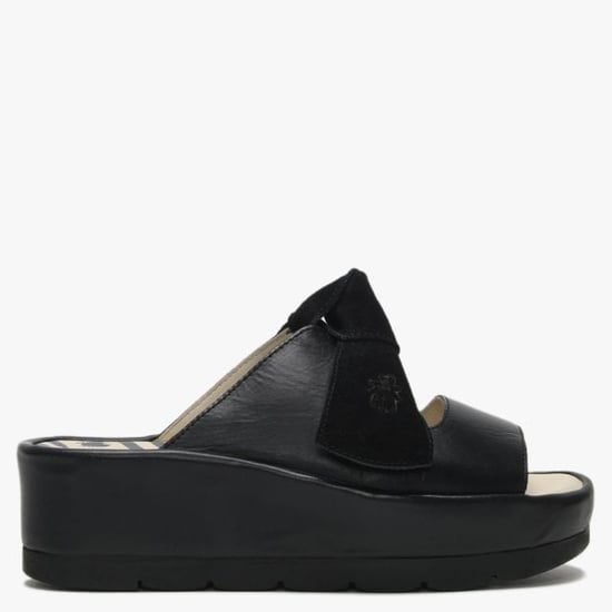 Fly London Bade Suede Flatform Mules