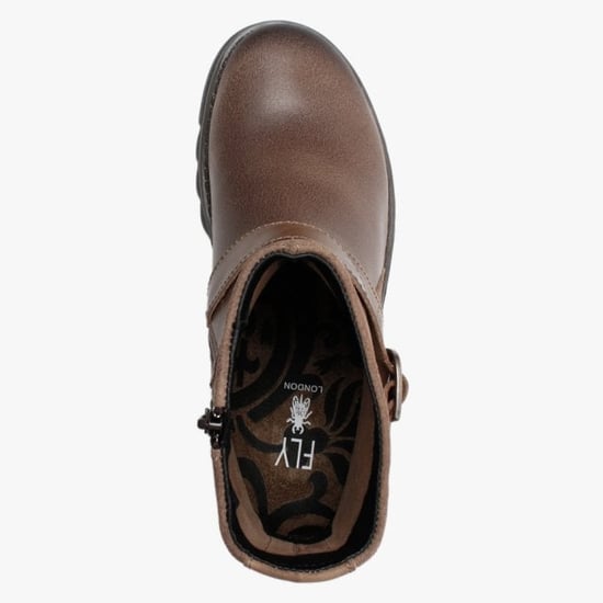 Fly London Sake Leather Ankle Boots