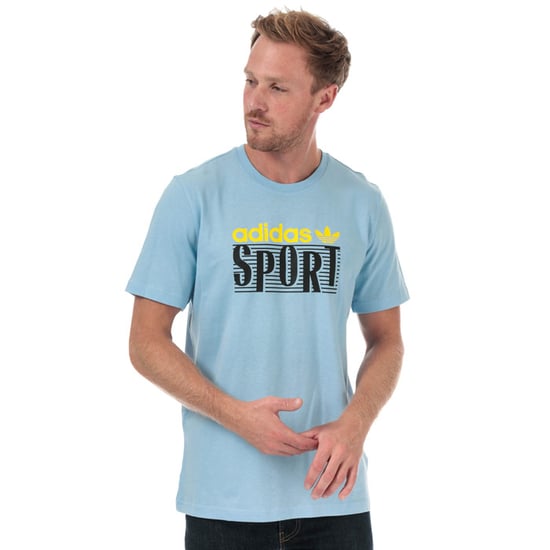 Men's adidas Originals Linear Logo T-Shirt in Blue
