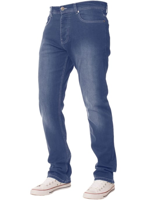 Enzo Men's Regular Fit Stretch Denim Jeans - Image 1
