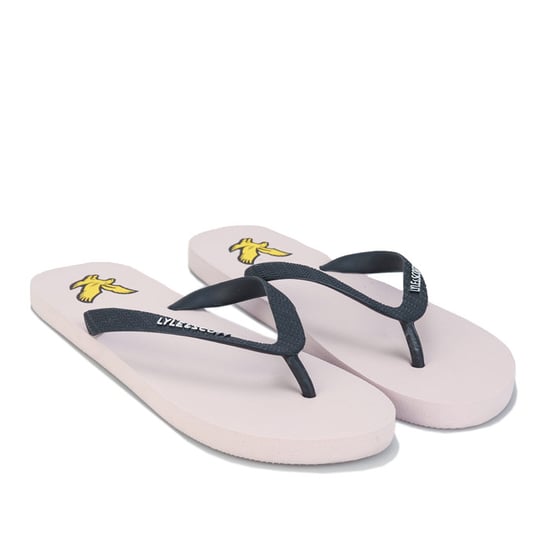 Lyle and Scott teenslippers voor heren in roze-blauw - Image 1