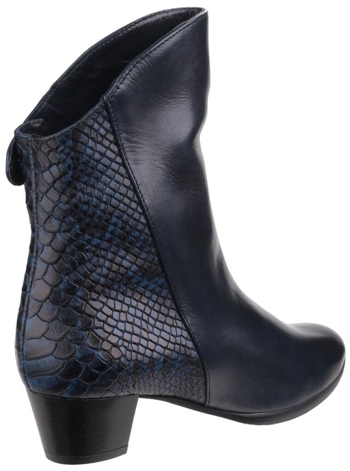 Armadillo Pitone Leather Zip up Ankle Boot