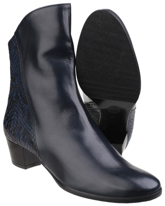 Armadillo Pitone Leather Zip up Ankle Boot