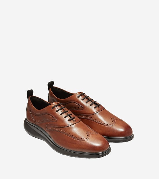 3.ZEROGRAND Wingtip Oxford Lace Up Shoe