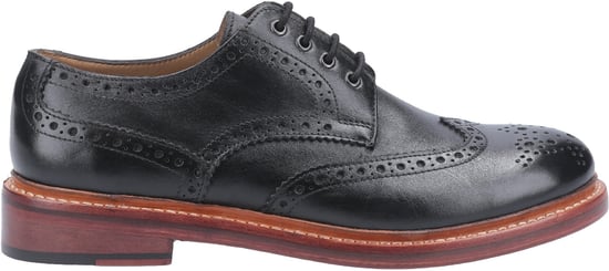 Cotswold Quenington Zwarte Leren Veterschoenen Voor Heren - Image 4