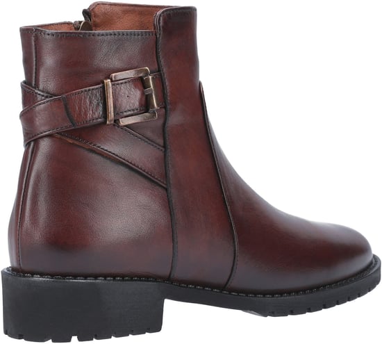 Mykonos Leather Buckle Zip Ankle Boot