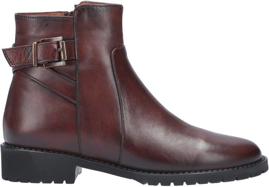 Mykonos Leather Buckle Zip Ankle Boot