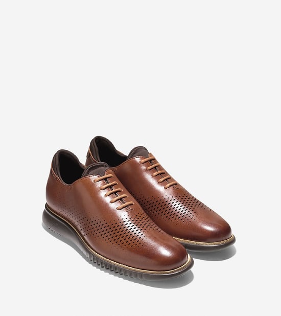 2.Zerogrand Laser Wing Oxford Lace Up Shoe