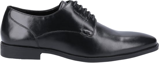 Hush Puppies Ezra Svarta Lädersnörskor För Män - Image 4
