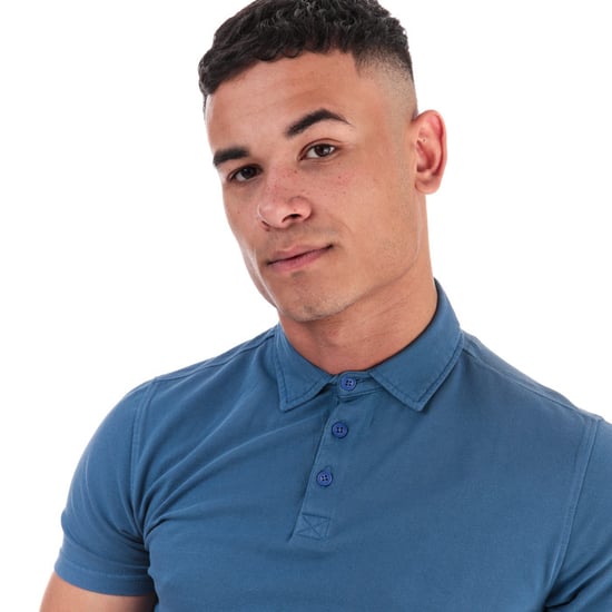 Men's Henri Lloyd Salted Piquet Polo Shirt in Blue - Image 3