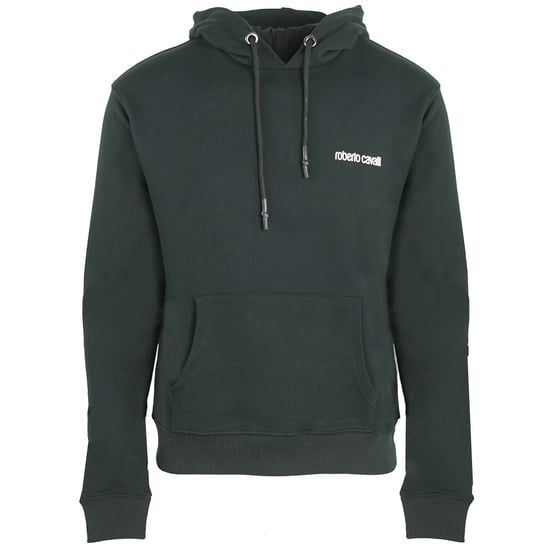 Roberto Cavalli Leopard Logo Black Hoodie