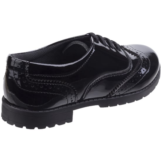 Hush Puppies Girls Eadie Junior Brogue Patent School Shoes