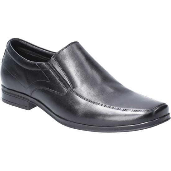 Hush Puppies Billy Leren Zwarte Instappers Voor Heren - Image 1