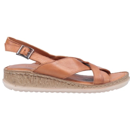 Hush Puppies Womens Elena Cross Over Wedge Sandals