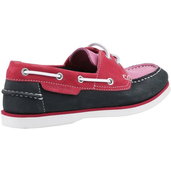 Hush Puppies Womens Hattie Leather Lace Up Boat Shoes