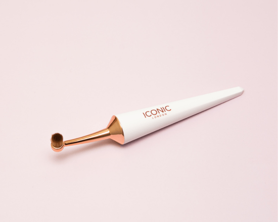 Iconic London Evo Sculpt Concealer, Eyeshadow, Contour Brush - White & Rose