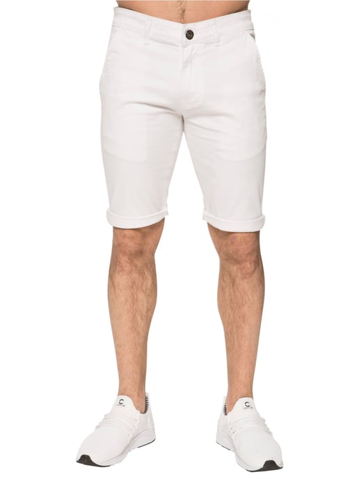 Enzo Men's Slim Fit Stretch Chino Shorts - Image 1