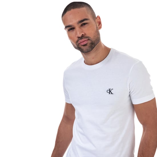 Men's Calvin Klein Essential Slim Organic Cotton T-Shirt in White - Image 4