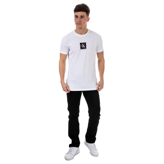 Calvin Klein slimfit T-shirt van biologisch katoen met logo voor heren, wit - Image 3