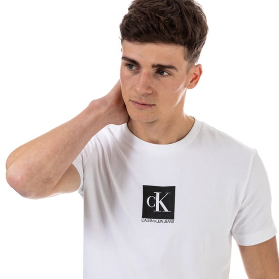 Calvin Klein slimfit T-shirt van biologisch katoen met logo voor heren, wit - Image 5