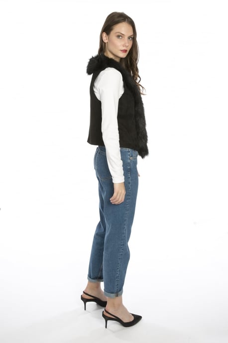 Luxury Faux Fur Suede Gilet
