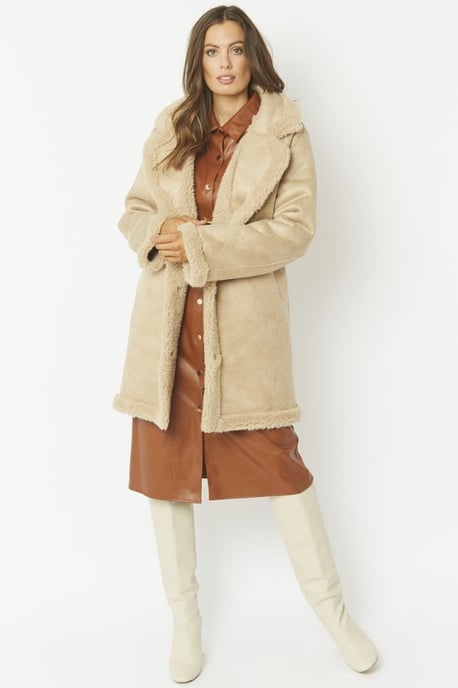 Faux Shearling Reversible Coat