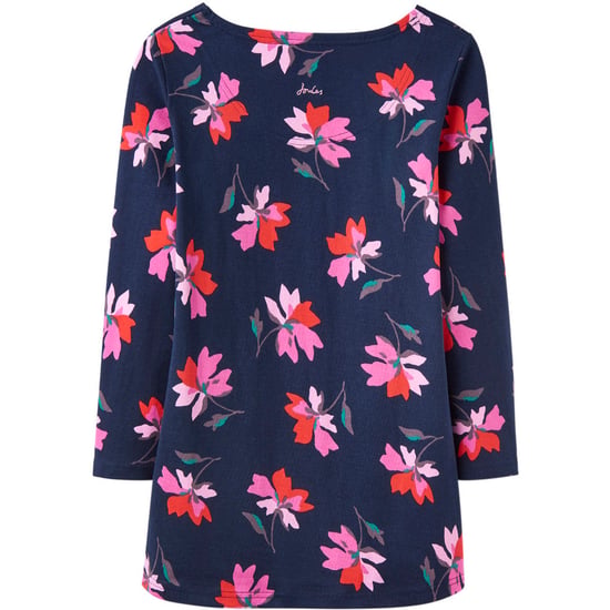Joules Womens Harbour Printed Long Sleeve Curved Jersey Top
