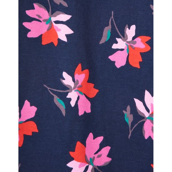 Joules Womens Harbour Printed Long Sleeve Curved Jersey Top