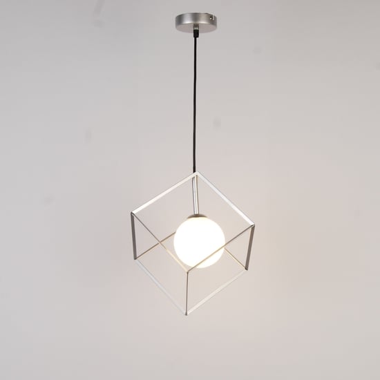 Villem 1 Light Silver Pendant Ceiling Light