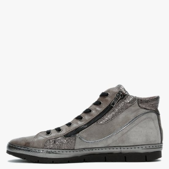 Khrio Leather & Suede Embellished High Top Trainers