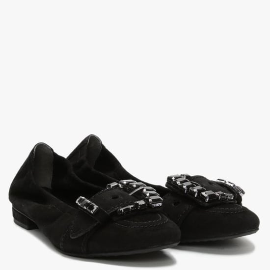 Kennel & Schmenger Malu Suede Embellished Buckle Ballet Pumps