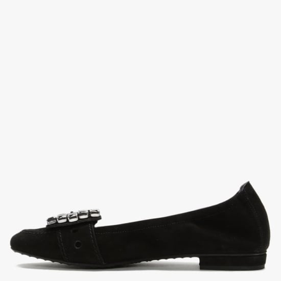 Kennel & Schmenger Malu Suede Embellished Buckle Ballet Pumps