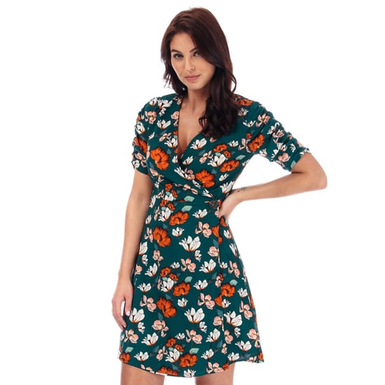 Women's Brave Soul Floral Tea Dress in Green