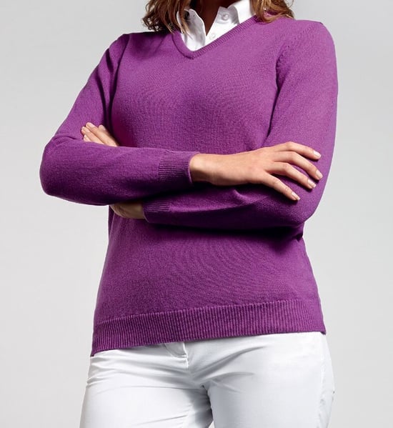 Violet V Neck Jumper