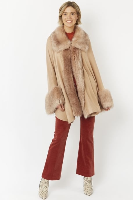 Luxury Faux Fur Fine Knitted Coat