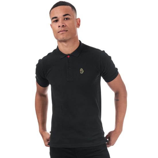Men's Luke 1977 Willtape Polo Shirt in Black - Image 4