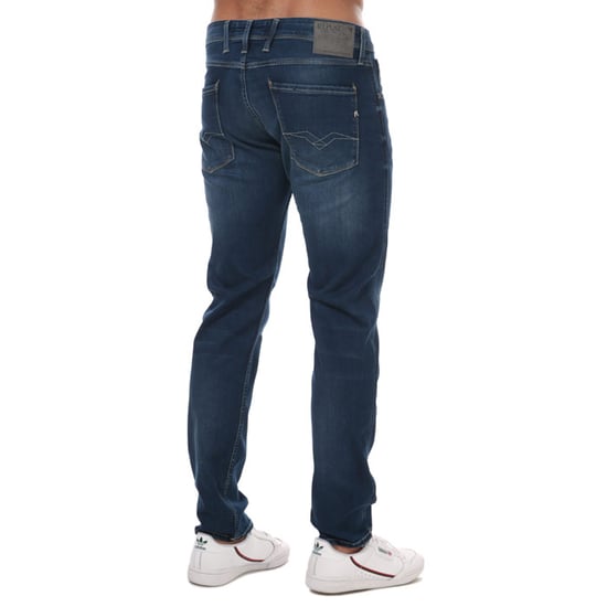 Men's Replay Anbass Slim Fit Stretch Jeans in Denim - Image 2