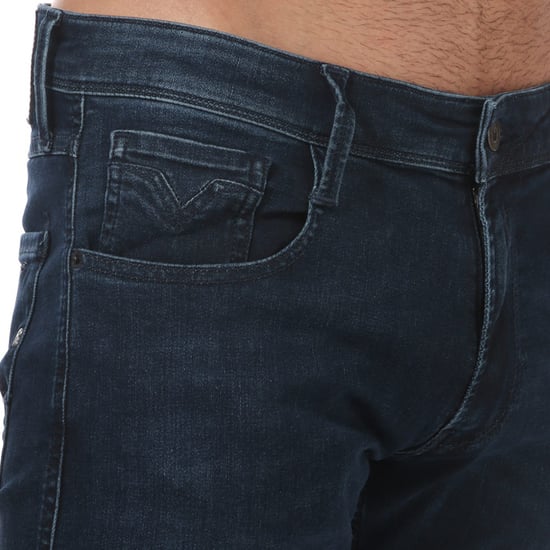 Men's Replay Anbass Slim Fit Stretch Jeans in Denim - Image 5