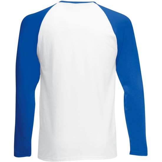 Fruit Of The Loom Mens Long Sleeve Baseball T-Shirt - Image 2