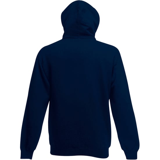 Fruit Of The Loom Mens Zip Through Hooded Sweatshirt / Hoodie (Deep Navy) - Image 2