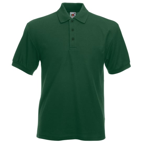 Fruit Of The Loom Heren 65/35 Heavyweight Piqué Poloshirt Korte Mouwen. (Bottle Groen) - Image 1