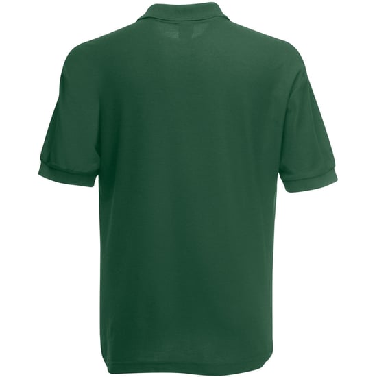 Fruit Of The Loom Heren 65/35 Heavyweight Piqué Poloshirt Korte Mouwen. (Bottle Groen) - Image 2