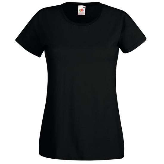 Fruit of the Loom Dames/vrouwen Lady-Fit Valueweight Short Sleeve T-Shirt (Pak van 5) (Zwart) - Image 1