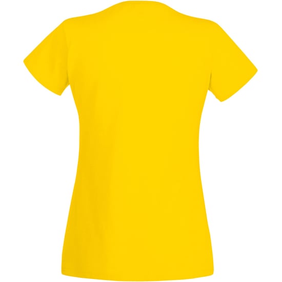 Fruit Of The Loom Ladies/Womens Lady-Fit Valueweight Short Sleeve T-Shirt (Pack Of 5) (Yellow) - Image 2