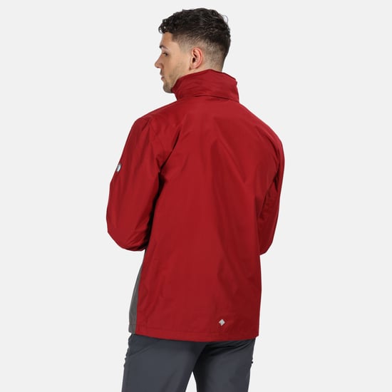 Regatta Great Outdoors Mens Jessup Waterproof Jacket (Delhi Red/Magnet Grey) - Image 2