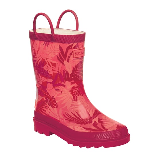 Regatta Great Outdoors Childrens/Kids Minnow Patterned Wellington Boots (Unicorn/Red Ochre)