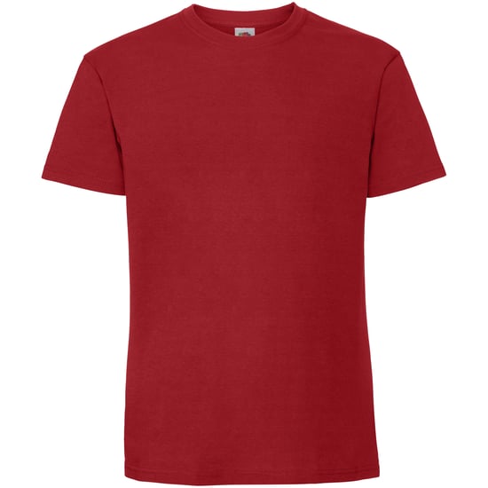 Fruit Of The Loom Mens Ringgesponnen Premium Tshirt (Rood) - Image 1