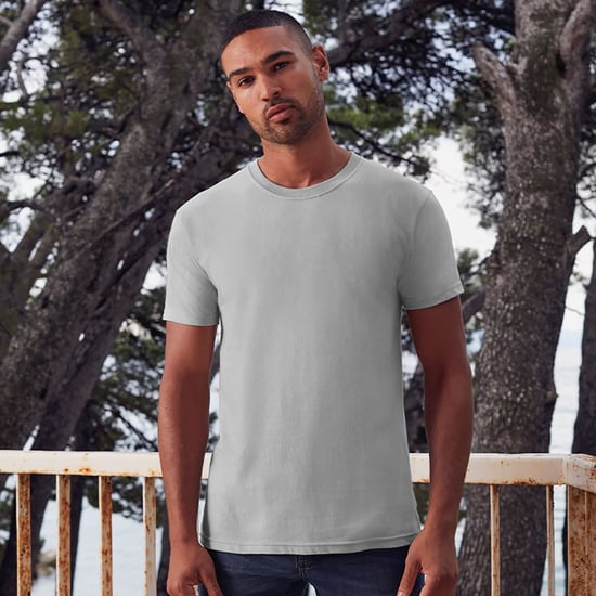 Fruit Of The Loom Mens Ringgesponnen Premium Tshirt (Zinc) - Image 2