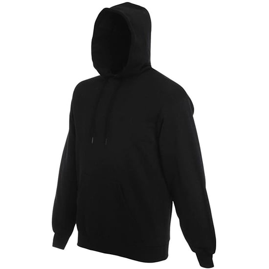 Fruit Of The Loom Unisex Adults Classic Hooded Sweatshirt (Black) - Image 3