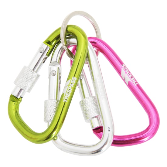 Trespass Lock X Carabiner Keyring Set (Assorted) - Image 1